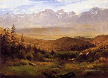 風景 Painting - 山のふもとで アルバート・ビアシュタット